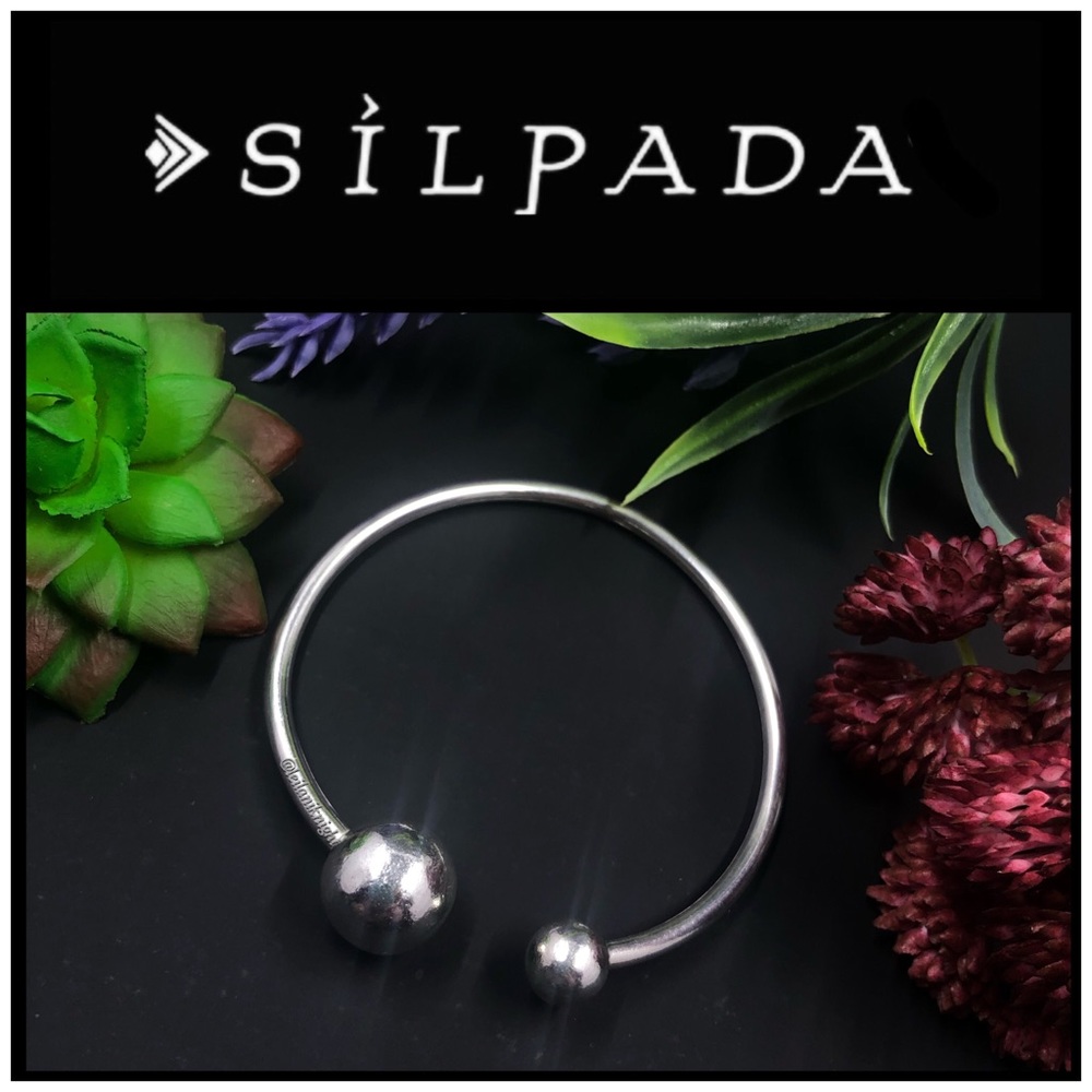 Silpada “Have a Ball” Sterling Silver Bangle Bracelet - Picture 12 of 12